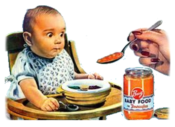 Baby with spoon